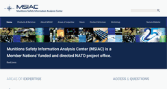 Desktop Screenshot of msiac.nato.int